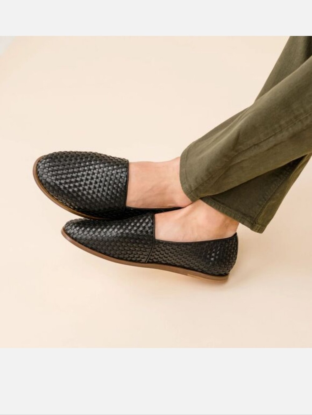 NEW Nisolo Alejandro Woven Leather Slip On Loafers Shoes US Men's 10.5 Black